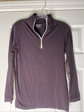 Women's Plum Long-Sleeve Quarter-Zip Top